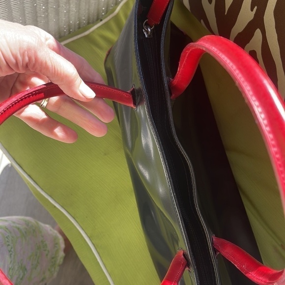 Claudia genuine! 🔥sale🔥leather black and red purse. Made in Italy 🇮🇹 - Picture 5 of 7